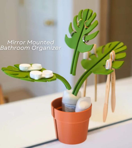 Adhesive Mirror Organizer - usaclicknbuy.com