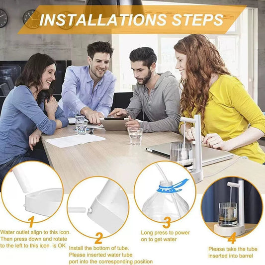 Automatic Electric Water Bottle Dispenser Pump | Portable USB Rechargeable Water Pump for Gallon Bottles - usaclicknbuy.com