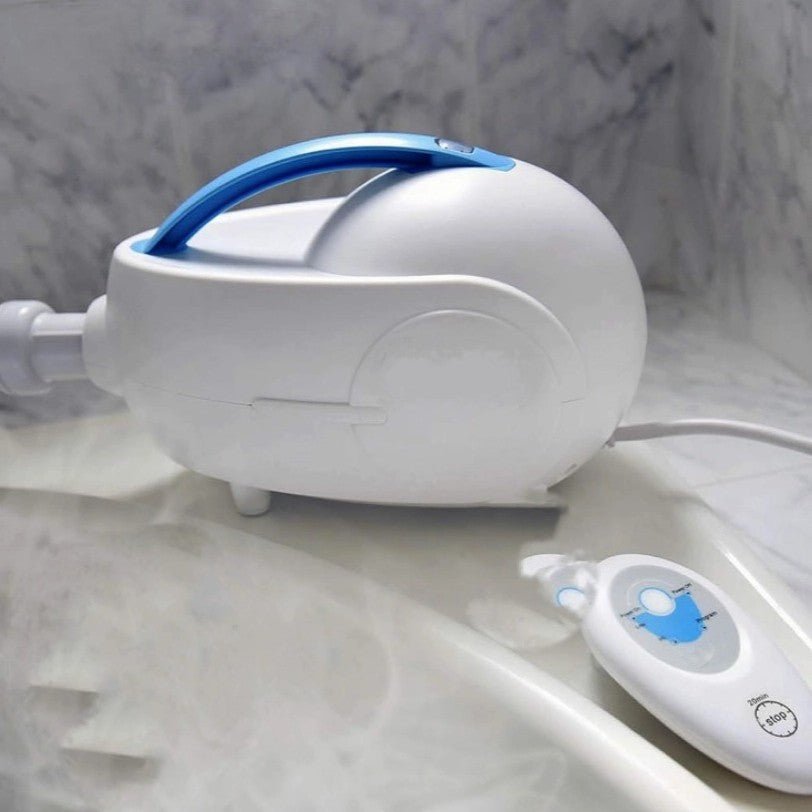 Portable Spa Bubble Bath Massager - Waterproof Non - Slip Mat w/ Motorized Pump, Adjustable Bubbles & Remote - usaclicknbuy.com