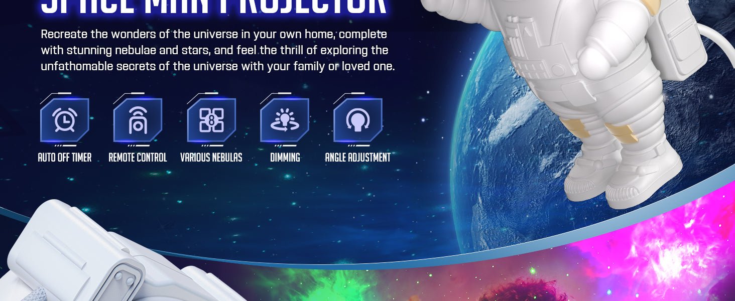 Star Projector Galaxy Night Light – Astronaut Space Projector - usaclicknbuy.com