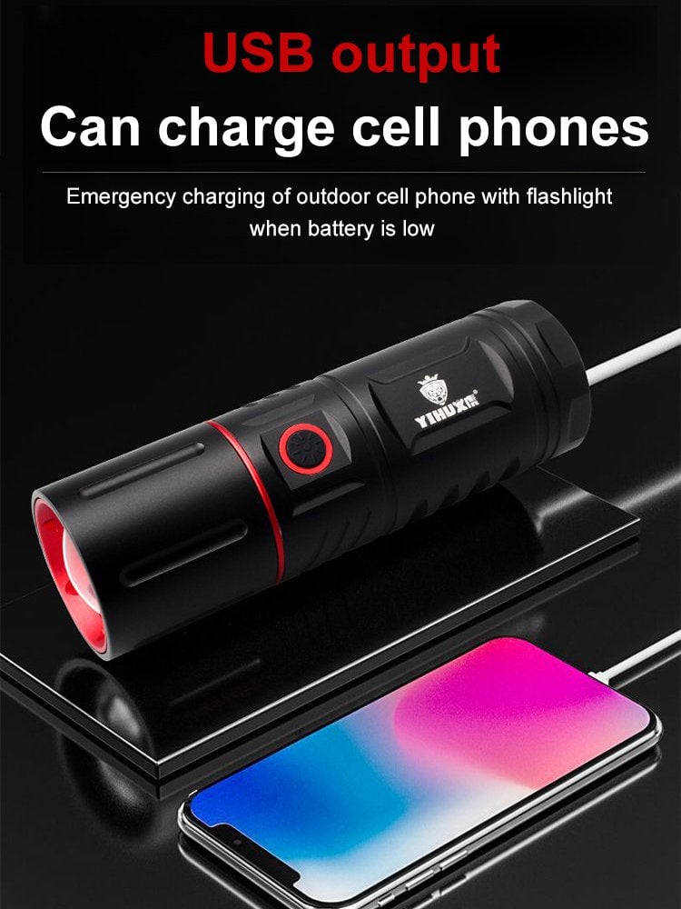 Telescopic Zoom Long - Range Outdoor Flashlight - usaclicknbuy.com
