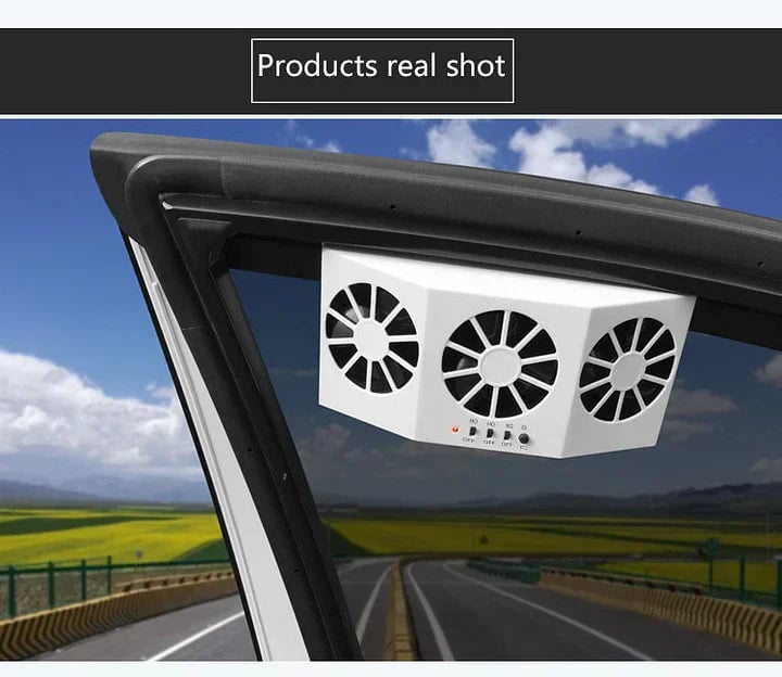 The New Solar Car Cooling Artifact [air circulation exhaust fan] - usaclicknbuy.com