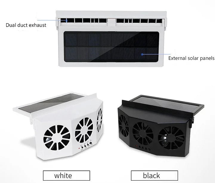 The New Solar Car Cooling Artifact [air circulation exhaust fan] - usaclicknbuy.com