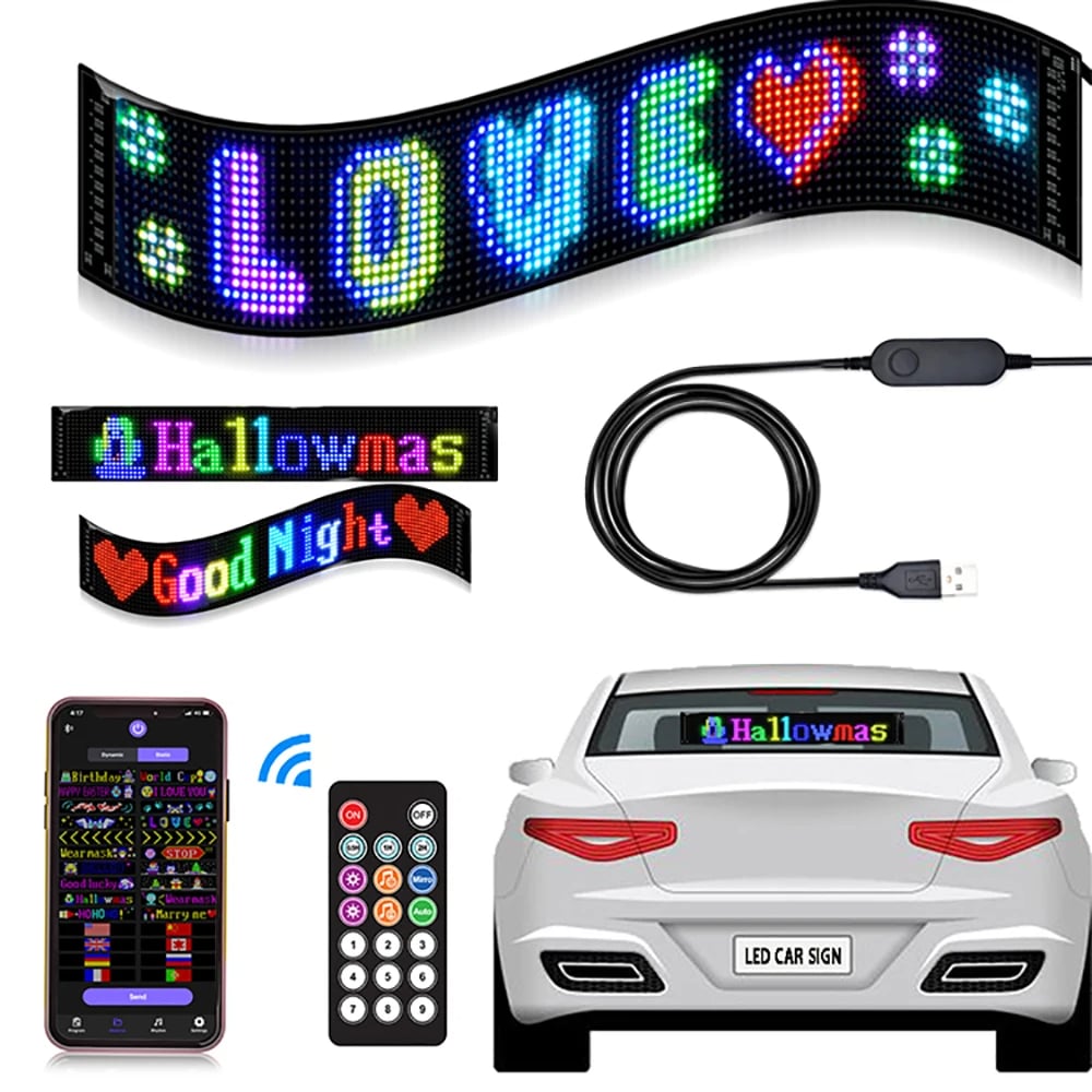 🔥 Ultra - thin flexible Bluetooth LED screen - usaclicknbuy.com
